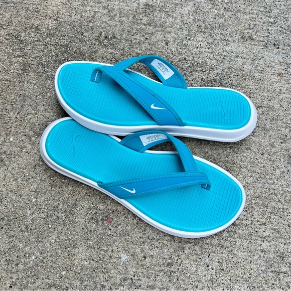 WMNS NIKE ULTRA CELSO THONG LIGHT BLUES OCEANS FLIPS FLOPS - Picture 8 of 12